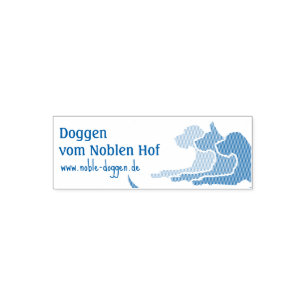 Doggen Stempel mit Web Adresse Self-inking Stamp