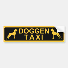 Doggen Taxi Bumper Sticker