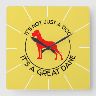 Doggen Wanduhr Square Wall Clock