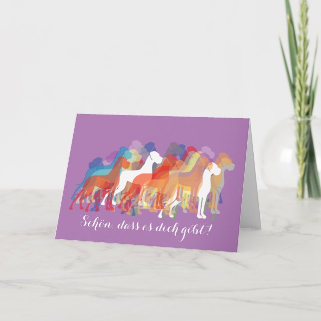 Doggenkarte "Danke" Thank You Card (Front)