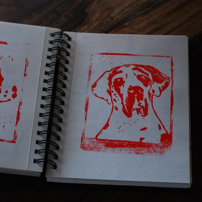 Doggenposter Esra Modern Poster (Real linocut print as entry art for this digital version!)