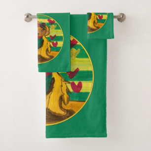 Doggie "Art by Kids" Bath Towel Set