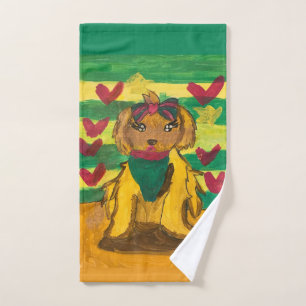 Doggie "Art by Kids" Bath Towel Set