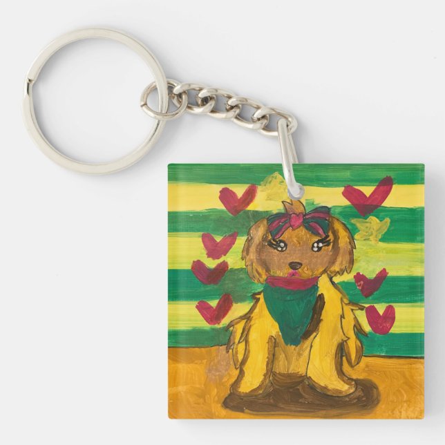 Doggie "Art by Kids" Key Ring (Front)