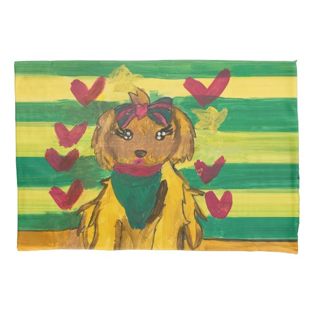 Doggie "Art by Kids" Pillowcase (Front)