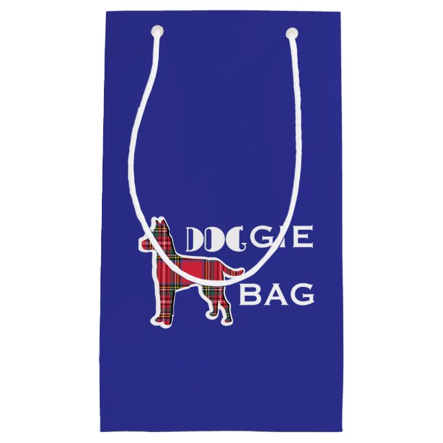 Doggie Bag Red Plaid Blue Bag  (Front)