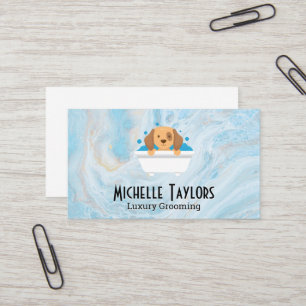 Doggie Bathing Grooming Animal Service Business Card