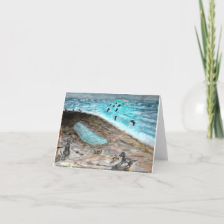 Doggie Beach Party Note Card