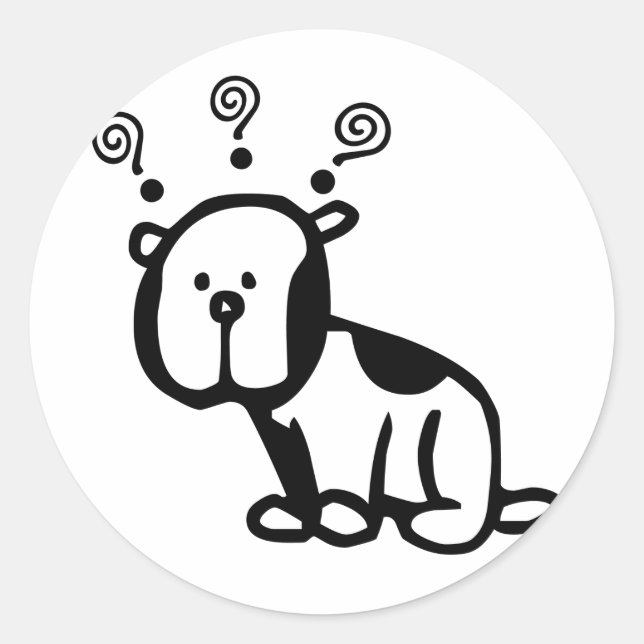 Doggie Classic Round Sticker (Front)