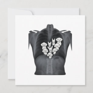 Doggie Heart X-Ray – Funny Dog Lover Design Invitation