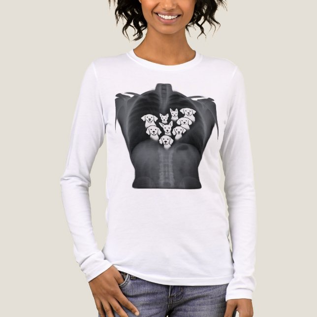 Doggie Heart X-Ray – Funny Dog Lover Design Tri-Blend Shirt (Front)