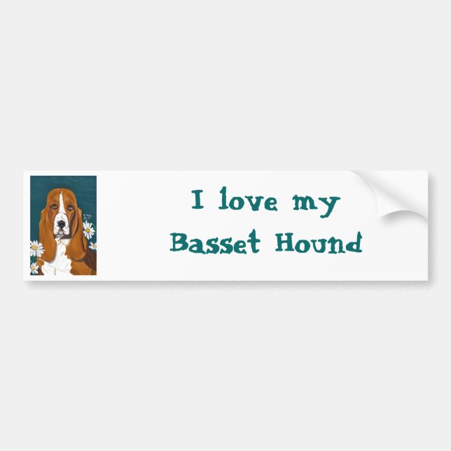 Doggie in the Daisies bumper sticker (Front)