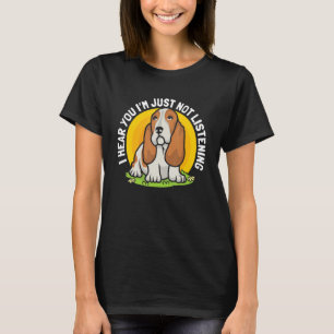 Doggie Pet Dog Owner Dog Lover Funny Basset Hound  T-Shirt