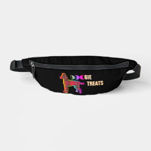 Doggie Treats Logo Novelty Black Bum Bags