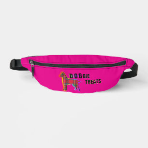 Doggie Treats Logo Novelty Hot Pink  Bum Bags