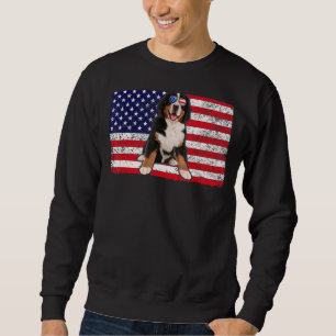 Doggie Usa Dog Owner Usa Bernese Mountain Usa Fla Sweatshirt