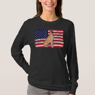 Doggie Usa Dog Owner Usa Great Dane Usa Flag T-Shirt