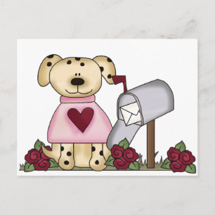 Doggie Valentine's Day Tshirts and Gifts Holiday Postcard