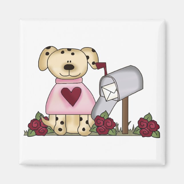 Doggie Valentine's Day Tshirts and Gifts Magnet (Front)