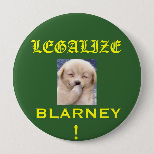 DoggieBlarney 10 Cm Round Badge (Front)