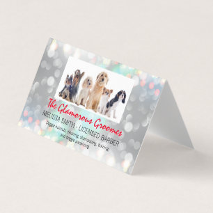 Doggies   Sparkle Background Business Card