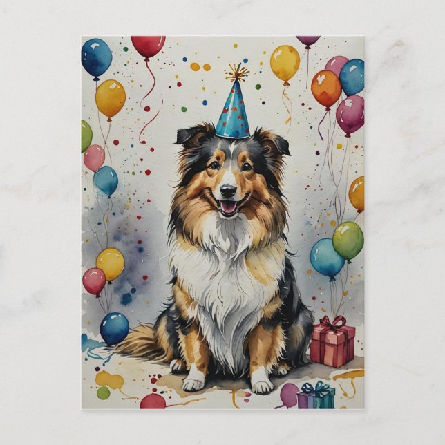 Doggone Delightful Birthday - Customisable Postcard (Front)