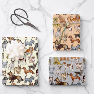Doggos Dogs Design Wrapping Paper Sheet