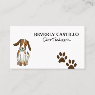 Doggy and Dog Paw Prints Trainer Business Card