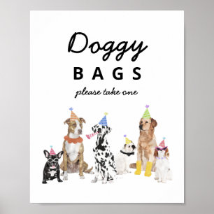  Doggy Bags Dog Birthday Favours Sign