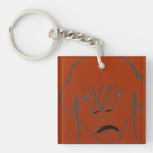 Doggy Cartoon Sketch Key Ring