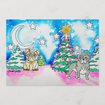 Doggy Christmas Postcard