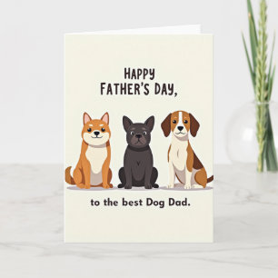 Doggy Fathers Day Drawing Card