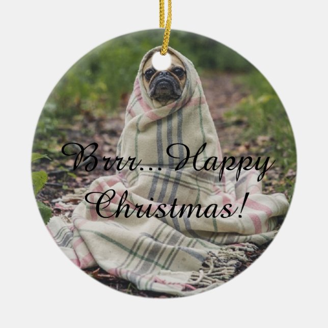 Doggy feel cold ceramic tree decoration (Front)