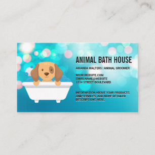 Doggy in Bathtub Business Card