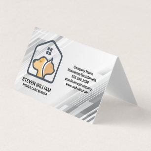 Doggy Kitty House Logo Pet Store Services Business Card