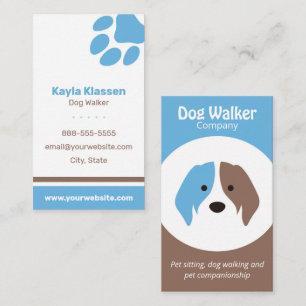 Doggy Paw for Dog Walker Business Card