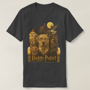 Doggy Pawter Vintage Dog Wizard Fantasy Wizarding  T-Shirt