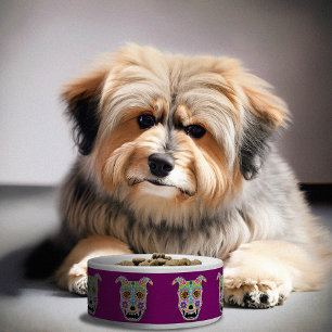 Doggy sugar skull bowl