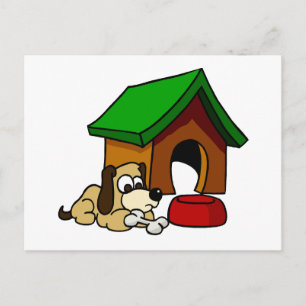 Doghouse Scene Postcard