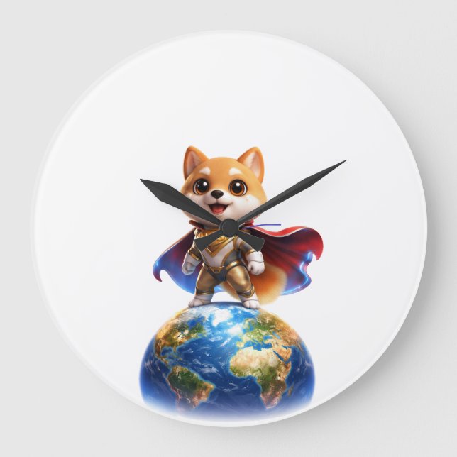 DOGI Hero – Save The World Large Clock (Front)