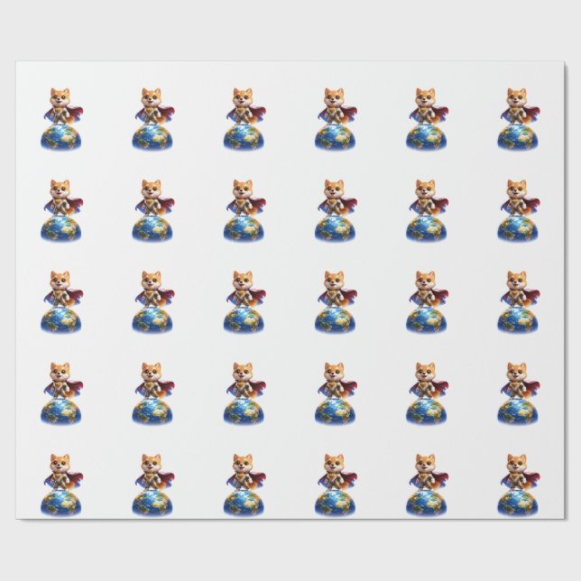 DOGI Hero – Save The World Wrapping Paper (Flat)