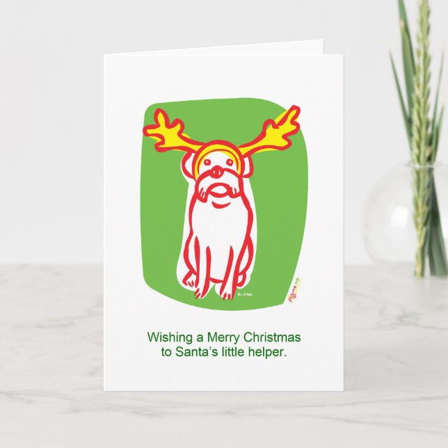 DOGMA reindeer dog Holiday Card (Front)