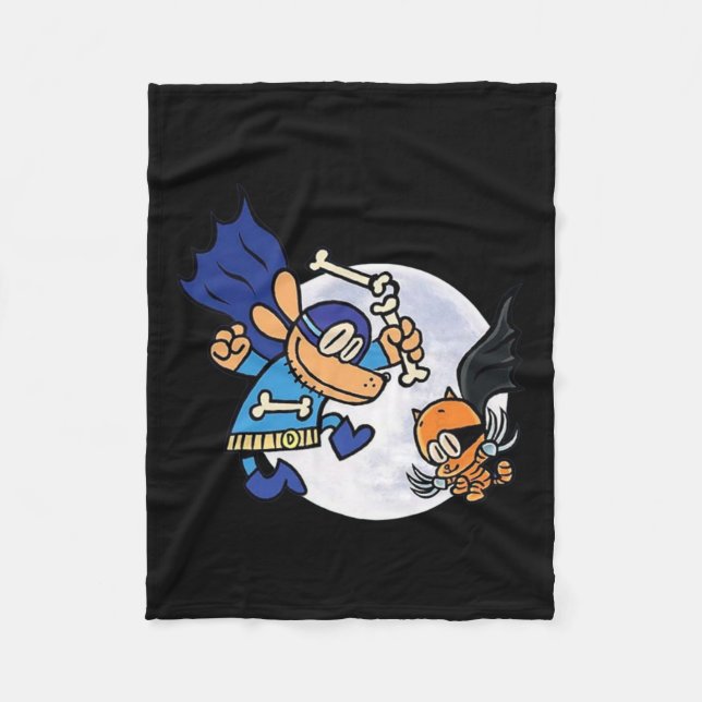 Dogman And Cat Essential For Kid  Fleece Blanket (Front)