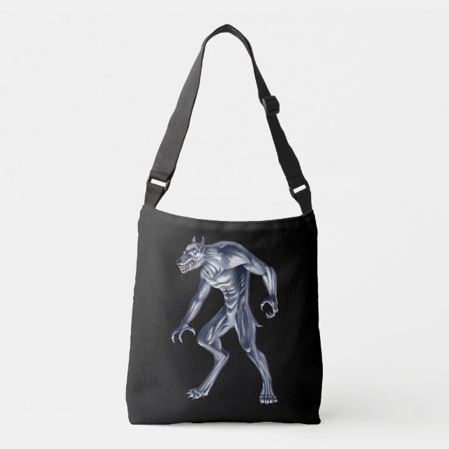 Dogman Cryptid Beast Crossbody Bag (Front)