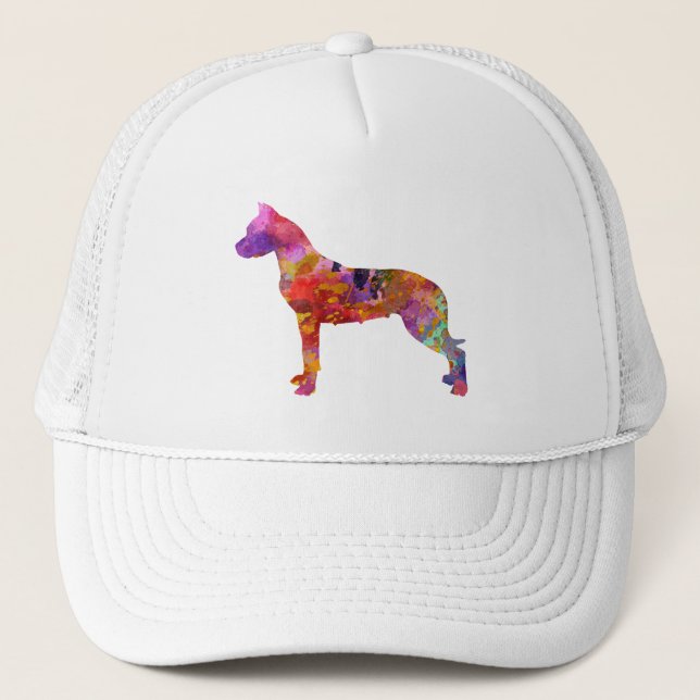 Dogo Argentino 01 in watercolor-2 Trucker Hat (Front)