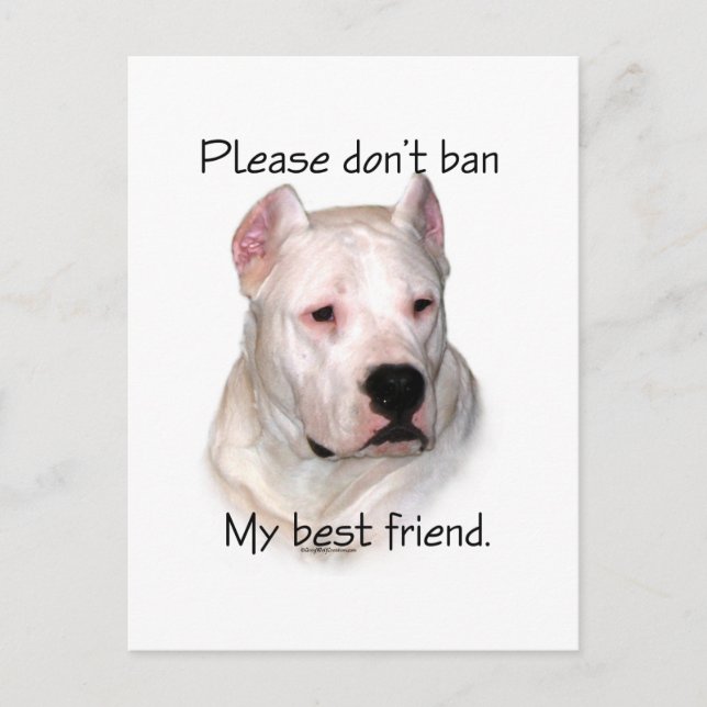 Dogo Argentino Anti-BSL Postcard (Front)