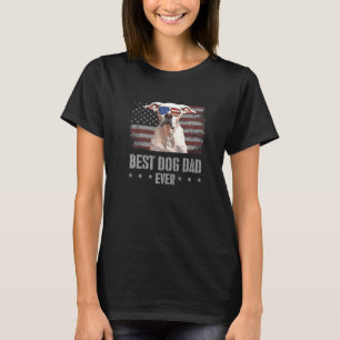 Dogo Argentino Best Dog Dad Ever Retro Usa America T-Shirt