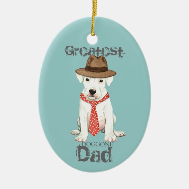 Dogo Argentino Ceramic Ornament (Front)