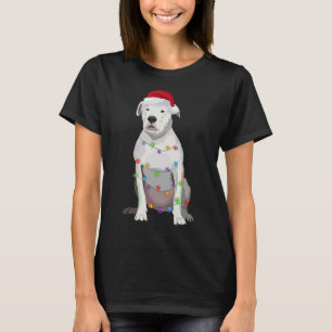 Dogo Argentino Christmas Lights Xmas Dog Lover T-Shirt