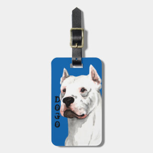 Dogo Argentino Colour Block Luggage Tag